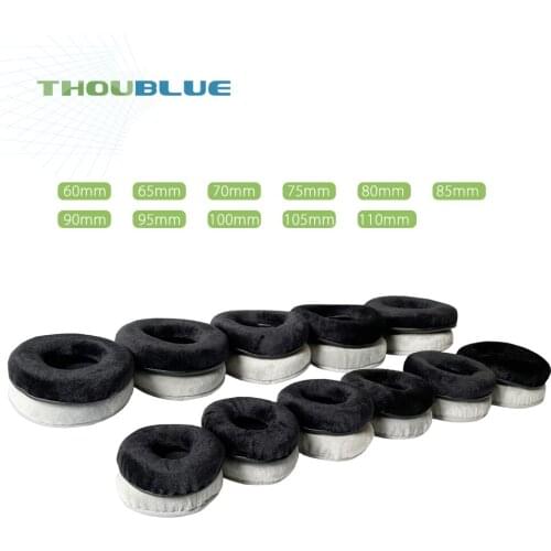 1 Pair 60/65/70/75/80/85/90/95/100/105/110MM Replacement Velvet Ear Pad Earphone Memory Foam Cover Headphone Earmuffs Sleeve