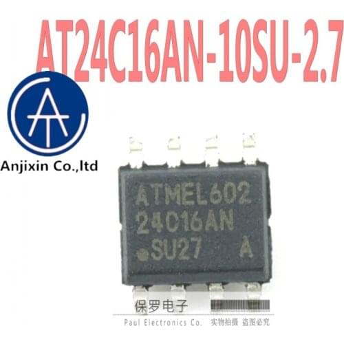 10pcs 100% orginal new memory AT24C16AN-10SU-2.7 24C16AN SOP-8 real stock