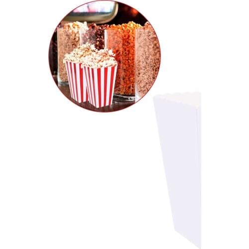100pcs Paper Popcorn Box Cartons Pop Corn Candy/ Sanck Favor Bag for Xmas Movie Theater Dessert Wedding Favors Decoration
