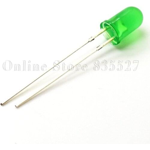 1000PCS/LOT 5MM green shell green bright LED light-emitting diode Round head