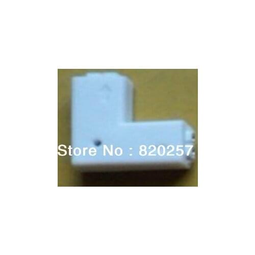Free shipping 20pcs lot 2 pin 2 ports L shape 90 degree female connectors for led strip light 5050 & 3528 single color