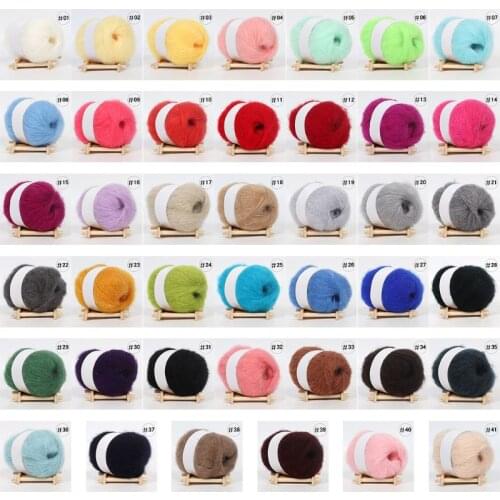 25g Angola Amorous Feelings Thin Mohair Wool Yarn Plush Fine Wool Crochet Hand Knitting Supplies