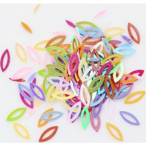 4*10mm Hollow Horse Eye Flat Oval Glitter Pvc Sequins For Nail Art Paillette Sewing Embellishment Women DIY Garment Accessories