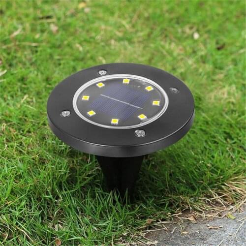 4pcs LED Solar Lamp Outdoor IP65 Waterproof Underground Lamp Adjustable Solar Panel Lawn Lamp Stainless Steel Garden Decoration