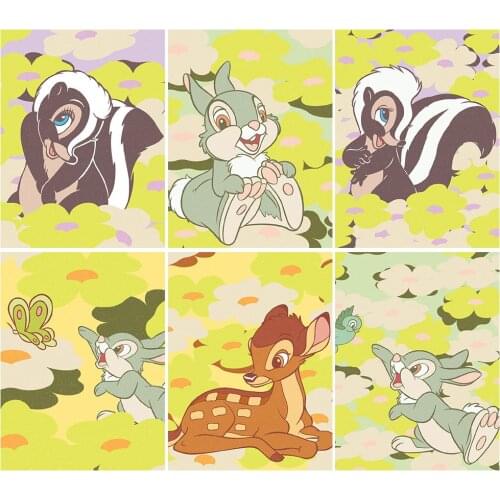 5D DIY Disney Diamond Painting Fawn Bambi Stickers Diamond Embroidery Inlaid Diamond Home Decoration Gifts Can Be Customized