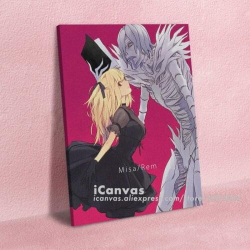 Rem and Misa Amane Death Note Anime Decoration Prints Home Decor Canvas Dorm Living Room Bedroom Painting Wall Art Poster