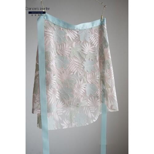 Ballet practice skirt female adult embroidered lace one-piece lace short skirt actress elegant dance skirt