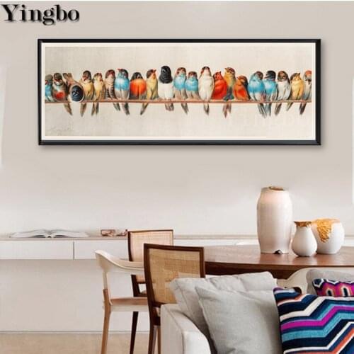 Color birds Diamond Painting landscape Diamond Mosaic 100% Full Square/Round resin Drill Embroidery Rhinestone For Festival Gift