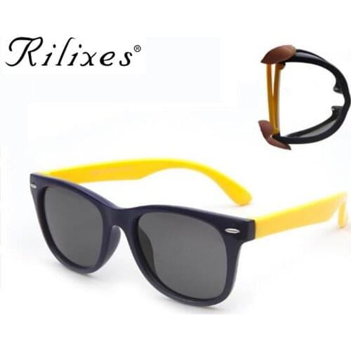 Children Polarized Sunglasses Kids Boys Girls Ultra-soft Silicone Glasses Fashion Child Baby Safety Sun Glasses UV400 5S