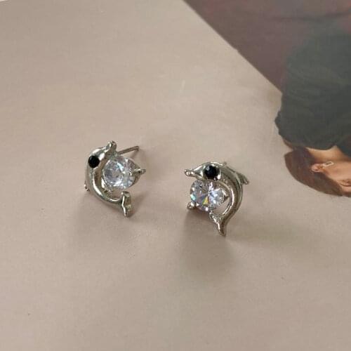 Fashion Cute Animal Dolphin Clip Earrings Ear Clips Owl Shape Earrings Fow Women Girls Lovely Accessories Jewelry