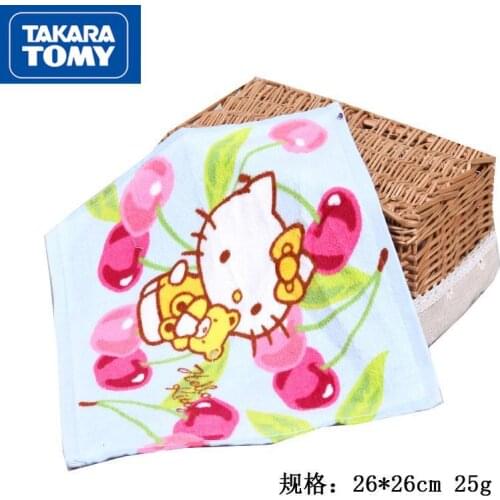 Takara Tomy Hellokitty Cute Creative Cartoon Soft Gauze Skin-friendly Cotton Square Baby Towel