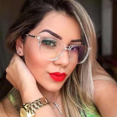 Fashion Transparent glasses frame women retro vintage Square Brand designer Optical Frames Woman Glasses Eyewear trend 2020