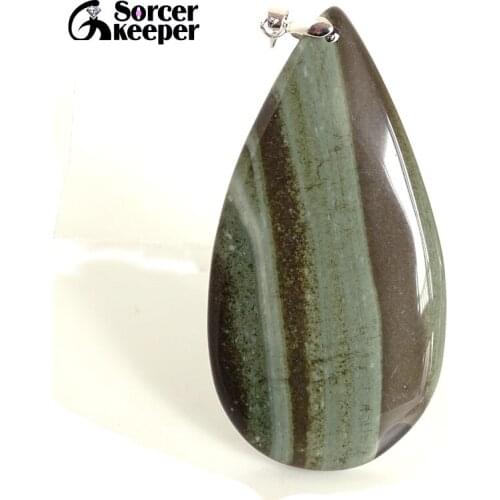 Mens Pendant Water Drop Real Natural Picasso Jaspers Stone Beads For Jewelry Making DIY Polar Jades Necklace Material BC841