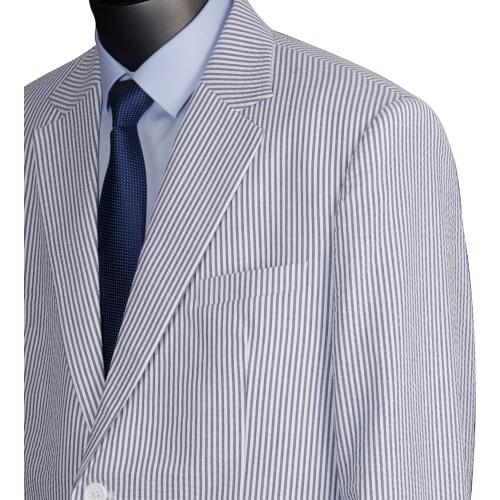 Fashion Design Summer Seersucker Suits Custom Made Suits Light Weight Breathable Seersucker Cotton Suit Tailor Made Suits Men