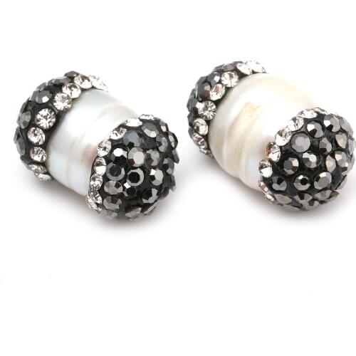 Wholesale Natural Pearls With Crystal Necklace Charms Pendants for Jewelry Making DIY Necklaces Accessories Fit Women