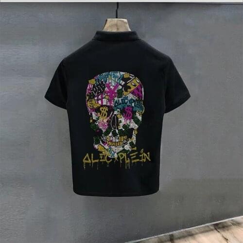 Popular Camouflage Hot Rhinestone Lapel Polo Shirt Comfortable Custom Mens Business Solid Color High Stretch Overalls