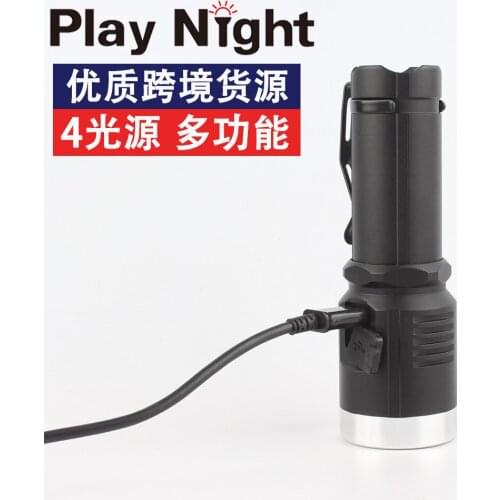 Designed for multifunctional strong light usb charging 4 light source led uniform light source work light