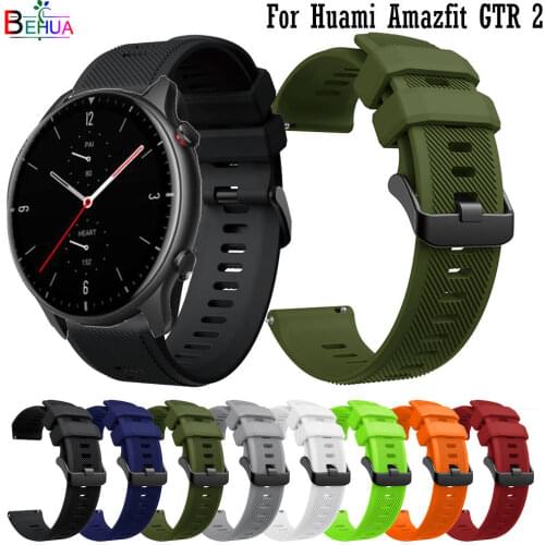Fashion Silicone 22mm Watchband For Huami Amazfit GTR 2 Strap Smart Wristband For Huawei Watch GT 2 46mm / gt 2e Bracelet Belt