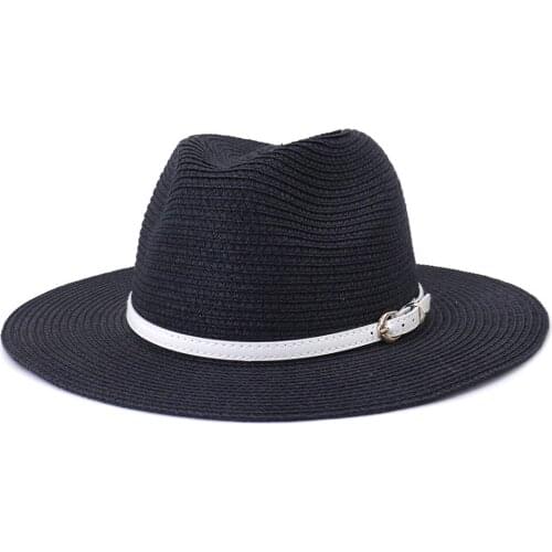 2021 New Stylish Women Men Beach Straw Hat Outdoor Sun Protection Solid Vintage Fashionable Unisex Hat and Caps
