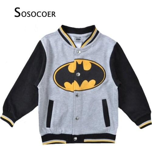 SOSOCOER Boys Jacket Coat Autumn Spring Cartoon Anime Long Sleeve Kids Boy Outerwear Baby Clothes Fashion Cute Children Costume