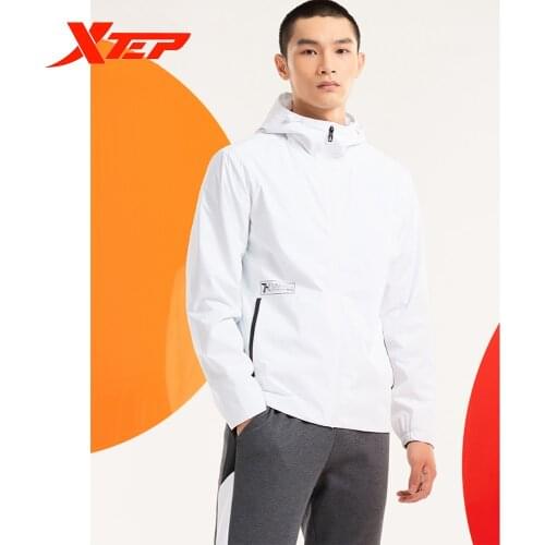 Xtep Sports MenS Windbreaker 2020 Autumn New Fashion Casual MenS Zipper Windproof Hooded Double Jacket 880329150040