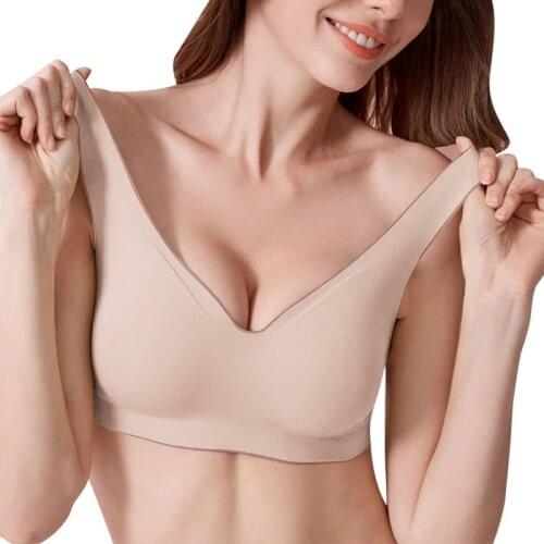 Ladies bra underwear Latex Seamless Bra Womens Bra No steel ring Cool Gathering Shockproof Womens Intimate Comfortable Bra