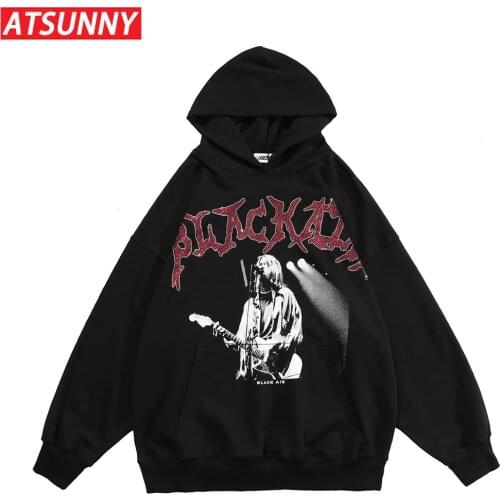 ATSUNNY Streetwear Vintage Retro Japanese Style Harajuku Sweatshirt Anime Girl Knitted Sweatshier Hoodie Pullover