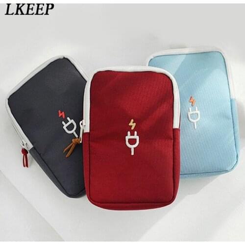 Data Lines Power Bank Package Portable Multi-function Travel Pouch Case Accessories Supplies Packing Organizers