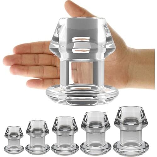 Hollow Butt Plug Anal Plug Huge Anal Speculum Anus Dilator SM Enema Sex Toys 1 Pcs