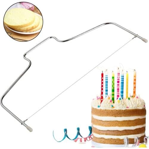1 Pcs Kitchen Accessories Baking Tools Stainless Steel Wire Cake Slicer Level Leveler Slices Cutter Kitchen Decor Baking Tools