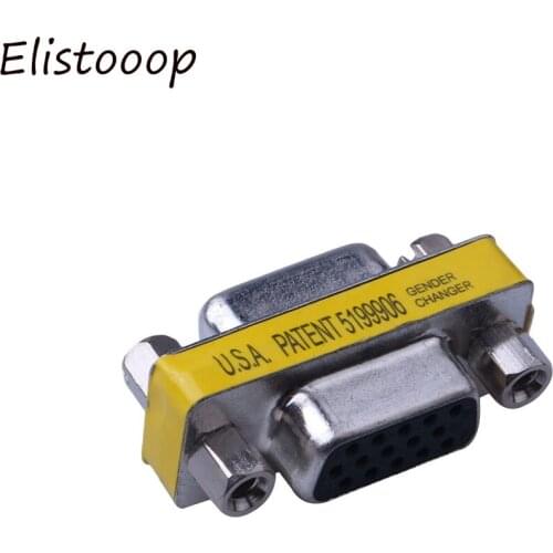 1pc New Female to Female VGA HD15 Pin Gender Changer Convertor VGA Adapter for Monitors Projectors