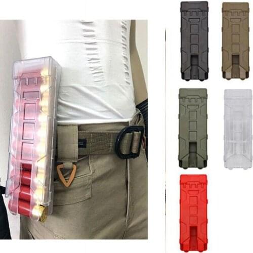 10 Rounds Tactical Shotgun Magazine Pouch Airsoft Paintball 12 Gauge Reload Ammo Shells Molle Magazine Box Mag Pouch Bag Case