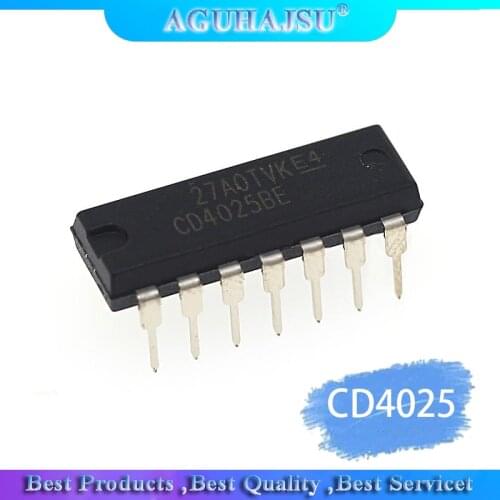 10pcs/lot CD4025 CD4025BE line DIP14 new original