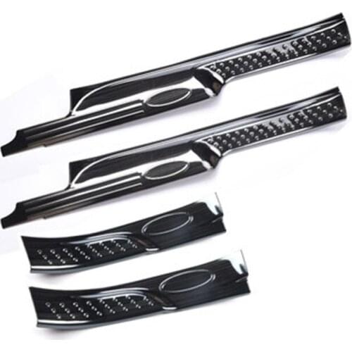 4pcs Car Inner Outer Door Sill Plate Welcome Footboard Protection Cover for Smart forfour 2016 2017 2018 2019 Styling