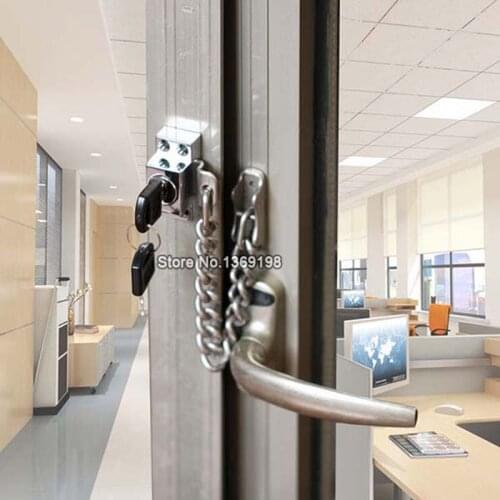 Brand New 2PCS Stainless Steel Home Security Sliding Door and Window Locks Protect Baby Children Safety Chain Lock