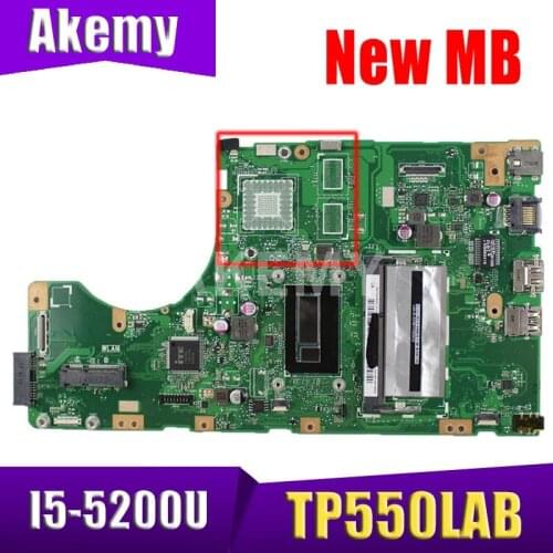 Akemy TP550LAB MB._4G/I5-5200U REV 2.0 MainBoard For ASUS TP550LAB TP550LA TP550LD TP550LJ Laptop Motherboard 60NB0590-MB2200