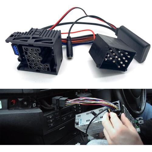 Accessories Adapter Car Audio Bluetooth 5.0 AUX full 10 pin For BMW E46 E39 E38 E53 with hanfree mic