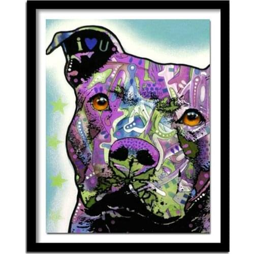 Diamond embroidery American bully pitbull 5d diy diamond painting Cross Stitch full round drill Rhinestone decoration