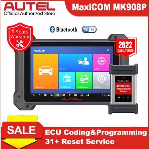 Autel MaxiCOM MK908P Car Diagnostic Scanner ECU Coding Programming MaxiSys J2534 Programmer OBD 2 Auto Car Diagnostic Tool
