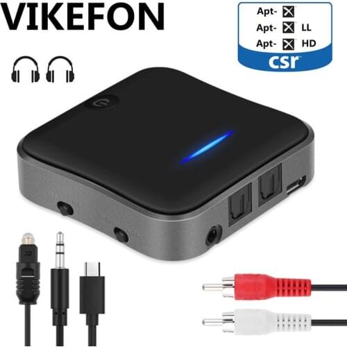 B19 AptX HD Low Latency Bluetooth 5.0 Audio Transmitter Receiver Music CSR8675 TV PC Wireless Adapter RCA/SPDIF/3.5mm Aux Jack
