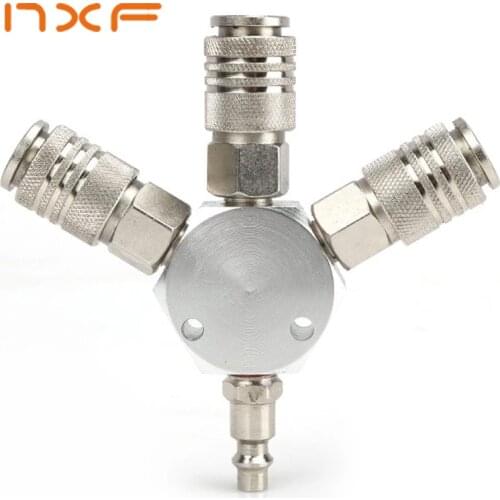 Europe Style EU 3 Theee WAY Manifold Quick Coupler 1/4 Coupling For Air Compressor Tools Manifold Splits