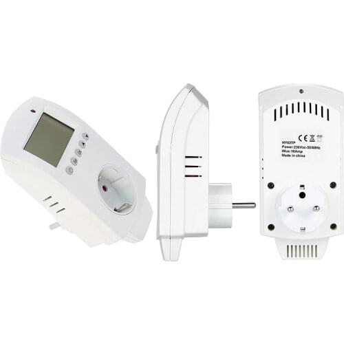 Digital LCD Programmable Temperature Controller Air Conditioner Thermoregulator Wall Plug In Thermostat