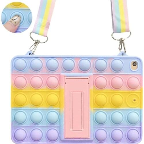 Bubble Fidget Reliver Stress Toys Case Kids Silicone Cover for Apple IPad Mini 1 2 3 4 5 Air 1 2 9.7 10.5 11 10.9 10.2 Inch Case