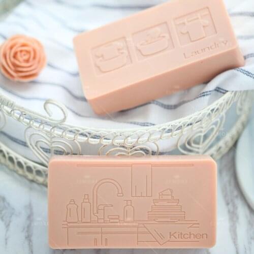 Household Kitchen Laundry Soap Modelling soap mold silicone cake mold fondant chocolate mold handmade soap mold