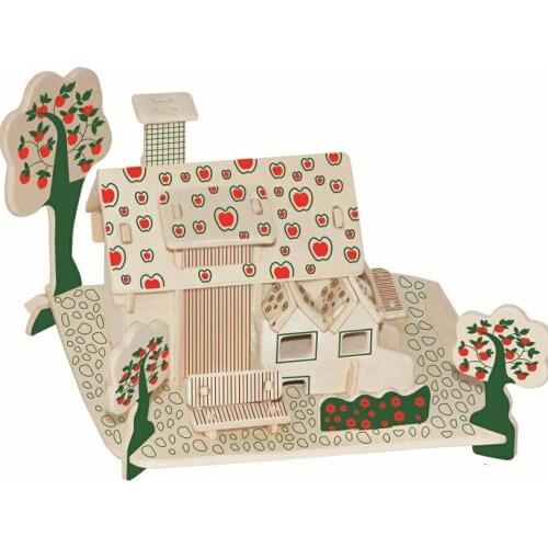 Submachine gun DIY toy 3D wooden three-dimensional jigsaw puzzle laser cutting processing DIY handmade toys