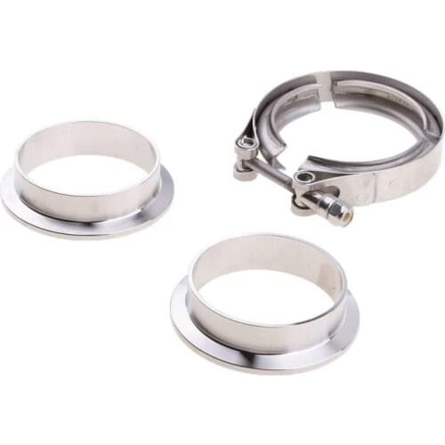 2.5 inch SS 304 V-band Clamp Flange Kit FOR Turbo Exhaust Down Pipe