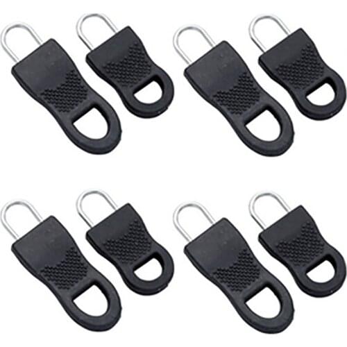 3PC Universal Detachable Zipper Puller Set for Down Jackets and Bags DIY Dress Sweater Buckle Clothing Accessory New Black