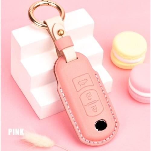 Leather Car Key Case Cover for Mazda 2 3 6 Atenza Axela Demio CX-5 CX5 CX-3 CX7 CX-9 2015 2016 2017 2018 2019 Accessories