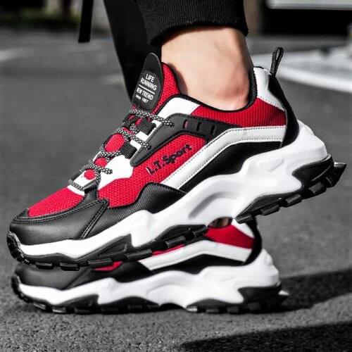 Big Size Outdoor Slipstop Sport Shoes Men Sneakers Boy Sports Shoes for Children Tennis Running Man Red Fitness Boty Flats D-878
