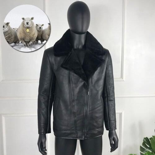 Coat genuine leather jacket Motorcycle Leather Men Casual Fashion Autumn Business Top-Quality New-Arrival